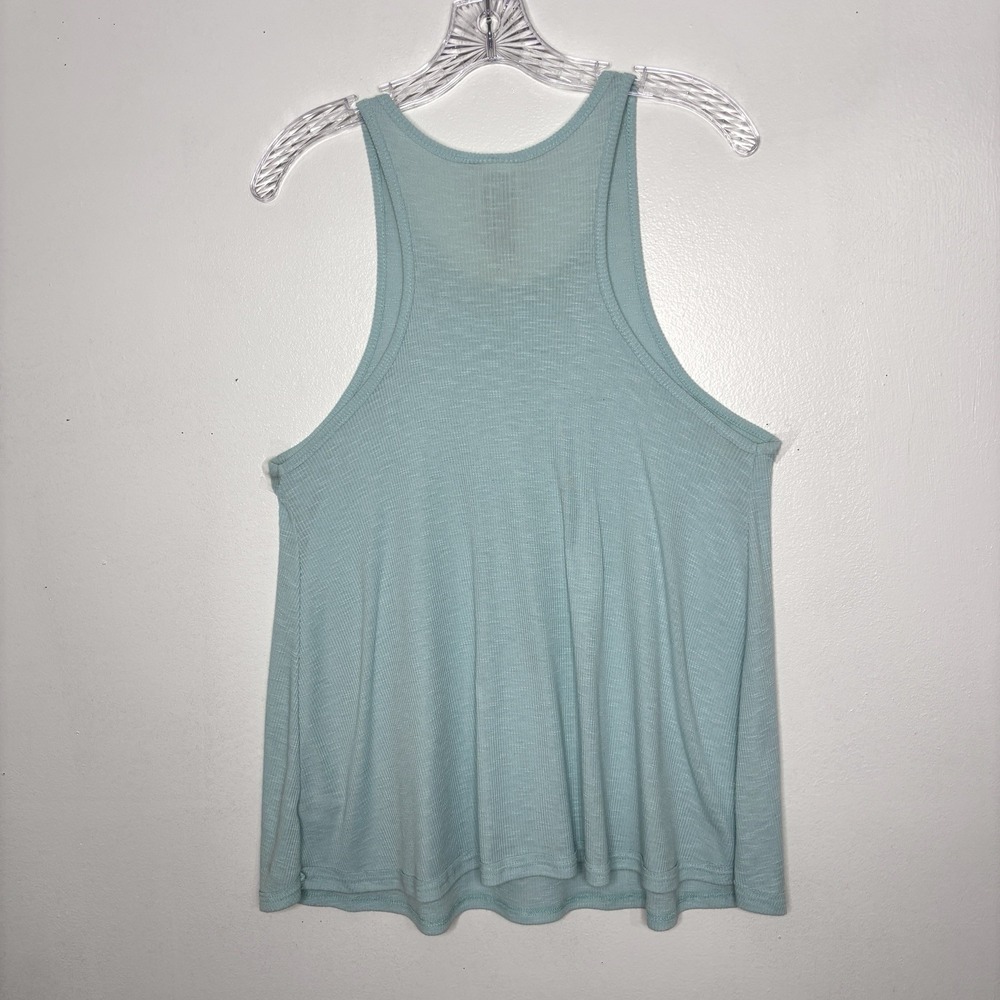Free People Tank Top Women Large Green Racerback Boho Flowy Minimalist Swing Top - Picture 6 of 8